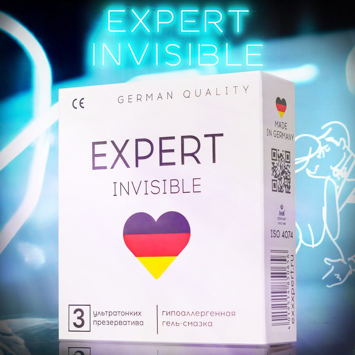 Презервативы экстратонкие EXPERT Invisible, 3 шт.