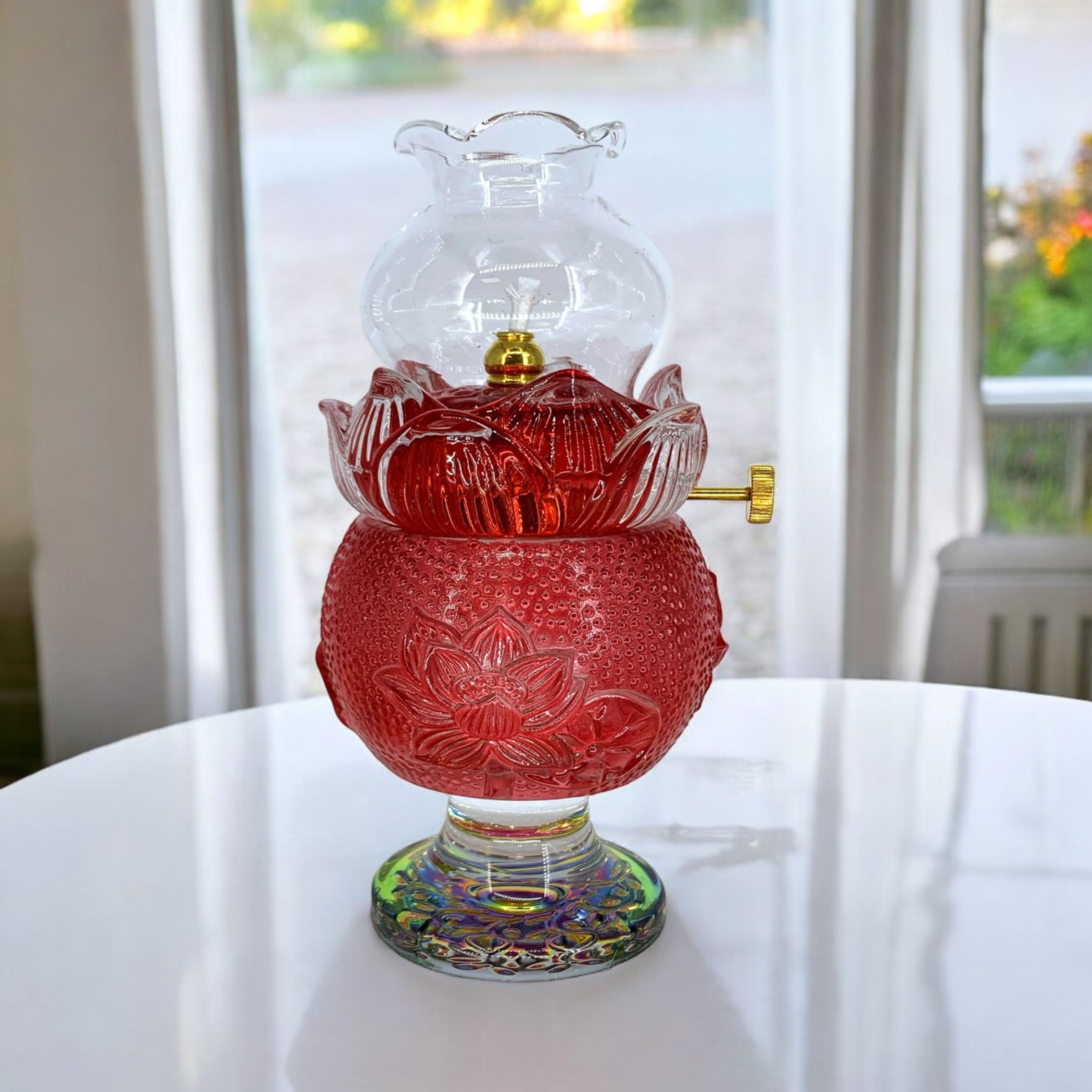 Лампада настольная 16,7 см стекло