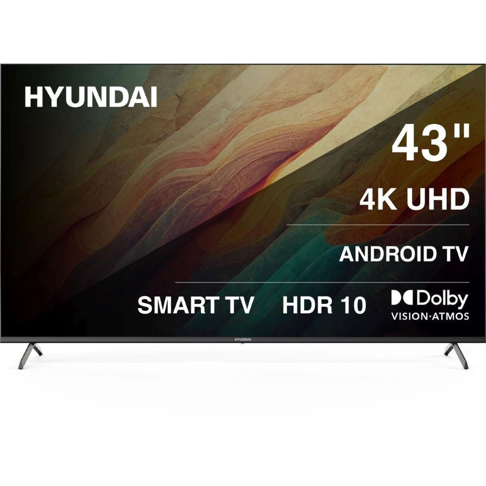 HyundaiТелевизорH-LED43BU700943"4KUHD,черный