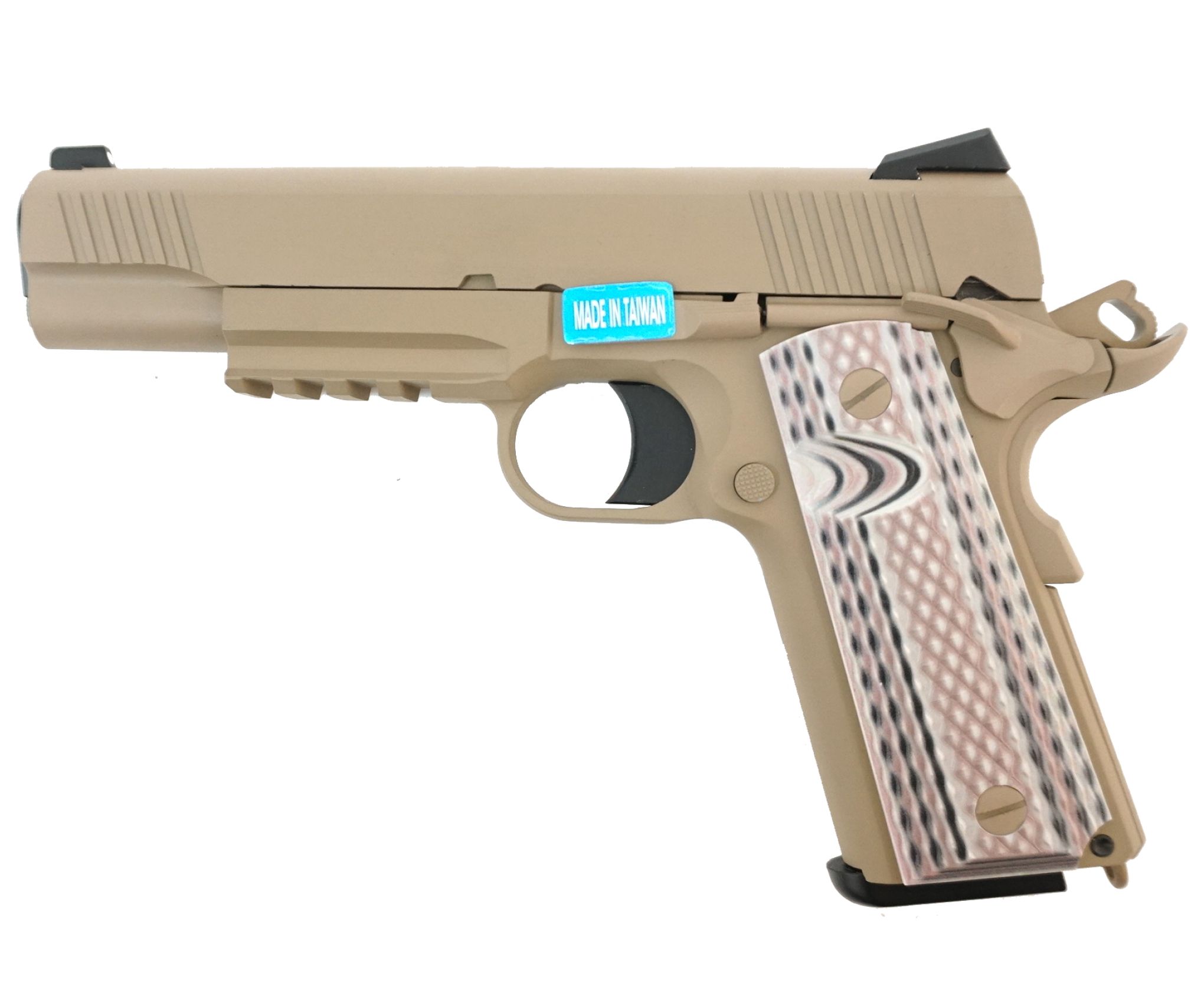 Страйкбольный пистолет WE Colt M45A1 Tan (WE-E015-TN)