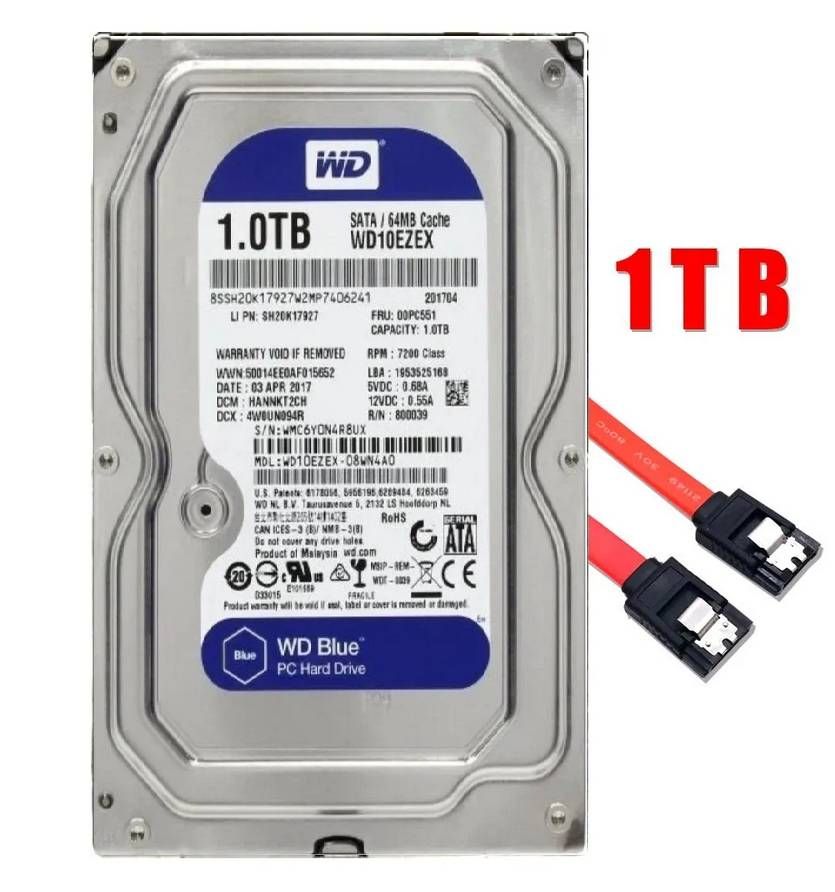 Western Digital 1 ТБ Внутренний жесткий диск (WD10EZEX) 