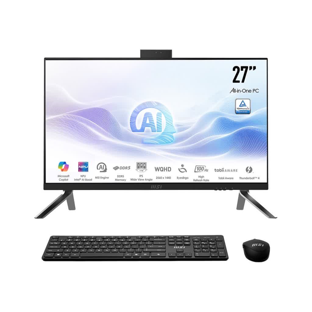 MSI 27" Моноблок Modern AM273QP AI 1UM-003XRU (Intel Core Ultra 7 155U, RAM 16 ГБ, SSD 1024 ГБ, Intel Graphics, Без ОС), 9S6-AF0111-003, черный, Русская раскладка