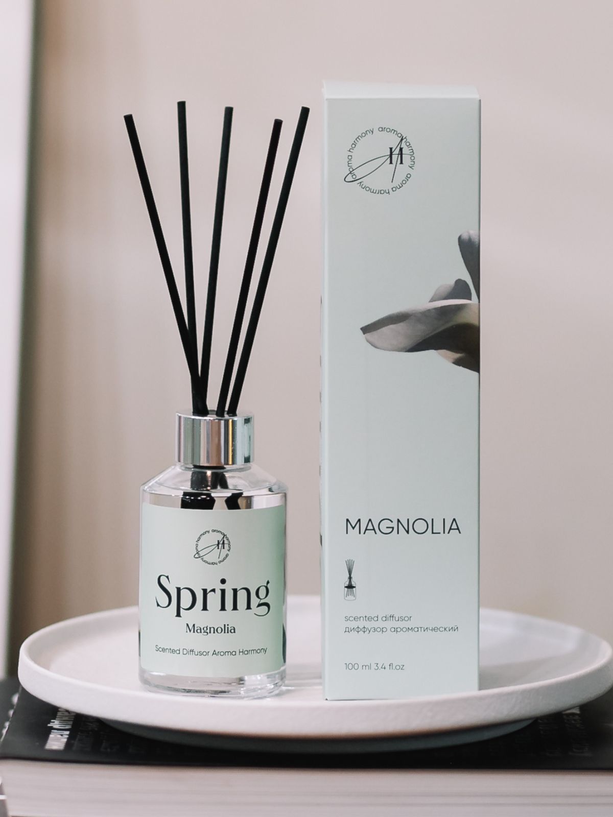 АроматизатордлядомадиффузорспалочкамиAromaHarmonySpringMagnolia100мл