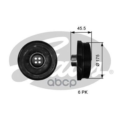 Шкив Коленвала Bmw E90/F10/F11/F25 N47 Gates арт. TVD1136