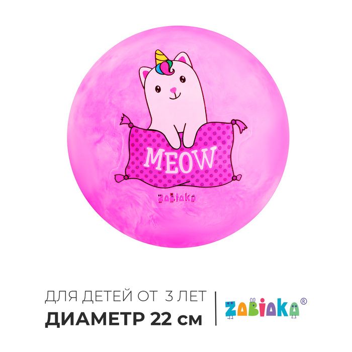 Мяч детский ZABIAKA MEOW, d 22 см