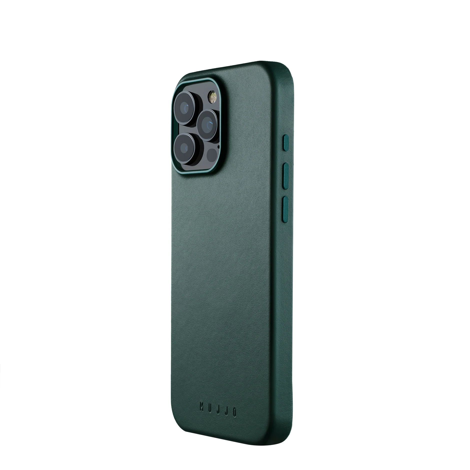 ЧехолкожаныйMujjoFullLeatherCaseMagSafeдляiPhone16ProMaxLividGreen