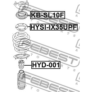 Подшипник опоры стойки HYUNDAI IX35/TUCSON 10 2009- переднего амортизатора KB-SL10F FEBEST FEBEST KB-SL10F