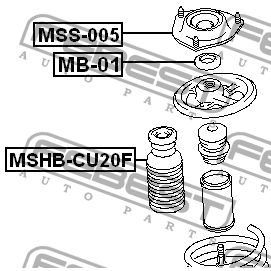 подшипник опоры амортизатора mitsubishi lancer cs/cy mb-01 FEBEST MB-01