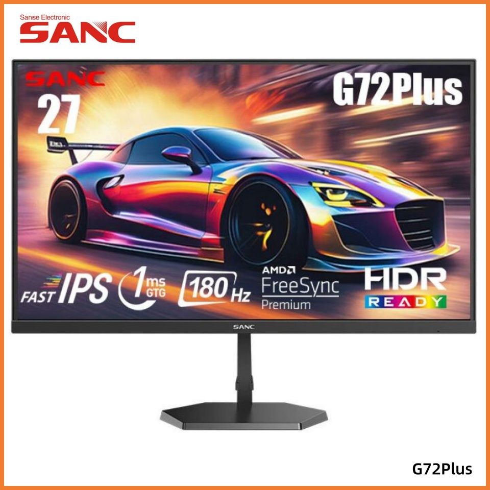 SANC27"МониторG72Plus/180Hz/1msGTG/FasIPS/HDR10,черный