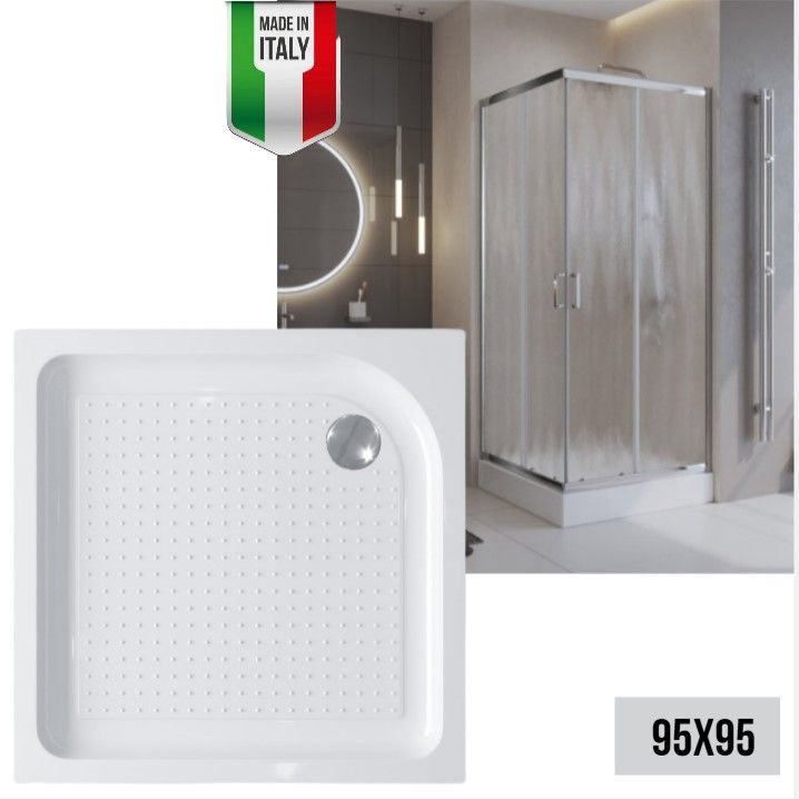 Поддон для душа Belbagno 95х95 акрил, TRAY-BB-A-95-15-W