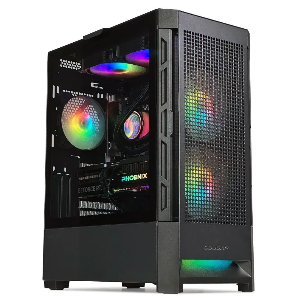 FIRESTRIKE Системный блок Мощный игровой компьютер Maximus 1090 (Intel Core i7-12700KF, RAM 64 ГБ, SSD 3000 ГБ, NVIDIA GeForce RTX 4070 Ti (12 ГБ), Windows 10 Pro), черный