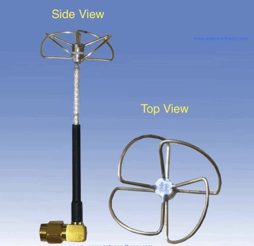 Антенна 5,8 GHz 3Dbi правая поляризация 150 мм. RHCP SMA для FPV дрона