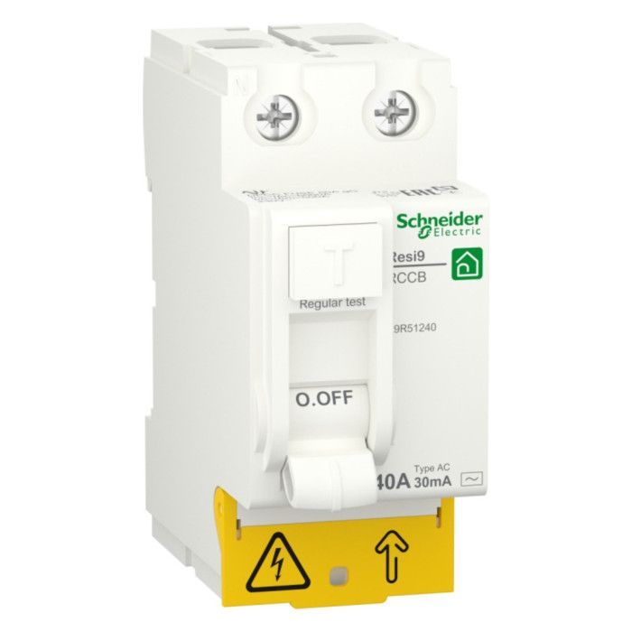 УЗО RESI9 2P 40А 30мА 6kA тип AC R9R51240 Schneider Electric ИСПАНИЯ (ВДТ) УЗО 40A