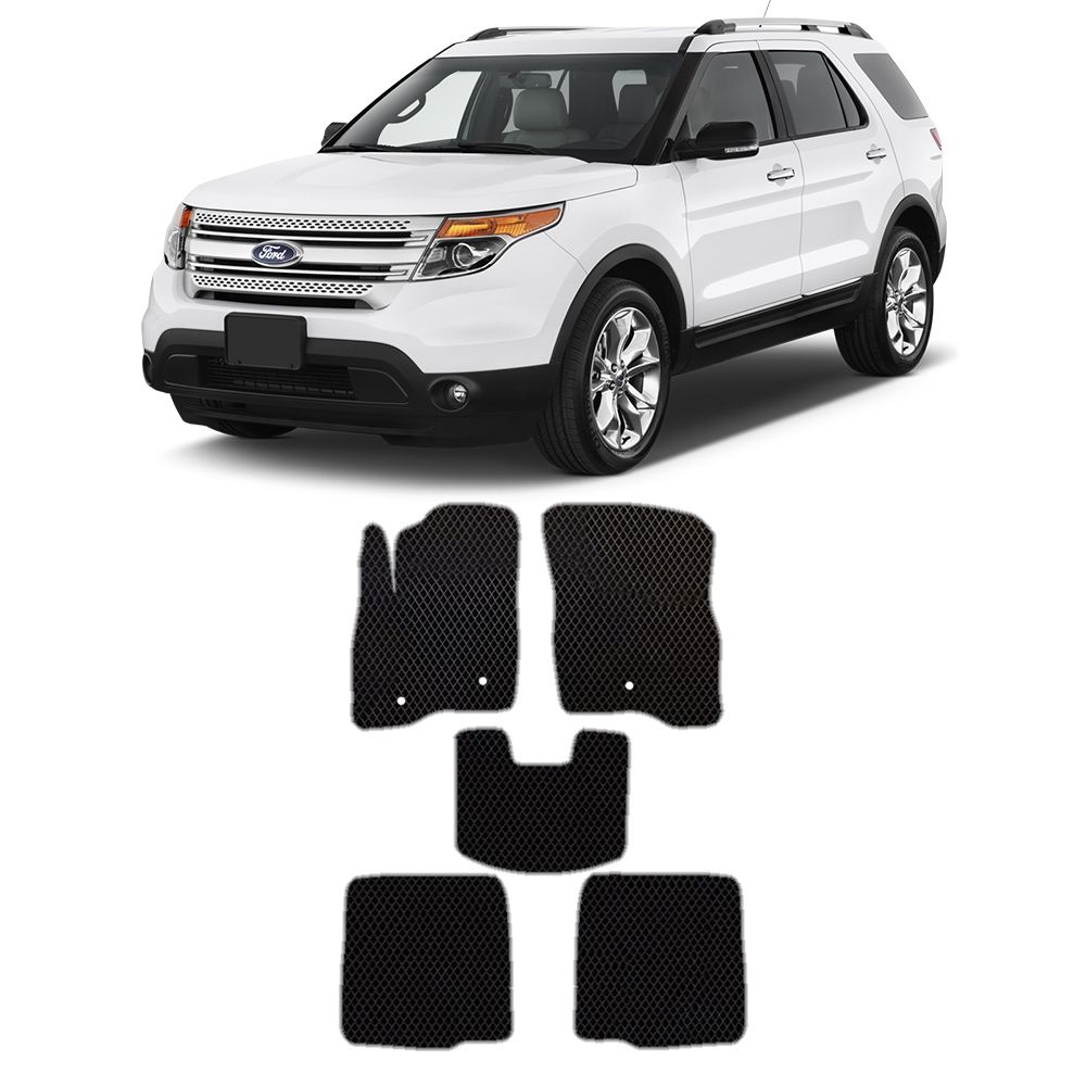 Коврики автомобильные из EVA в салон для Ford Explorer 5 Форд Эксплорер ( 2010 2011 2012 2013 2014 2015 2016 г.в)