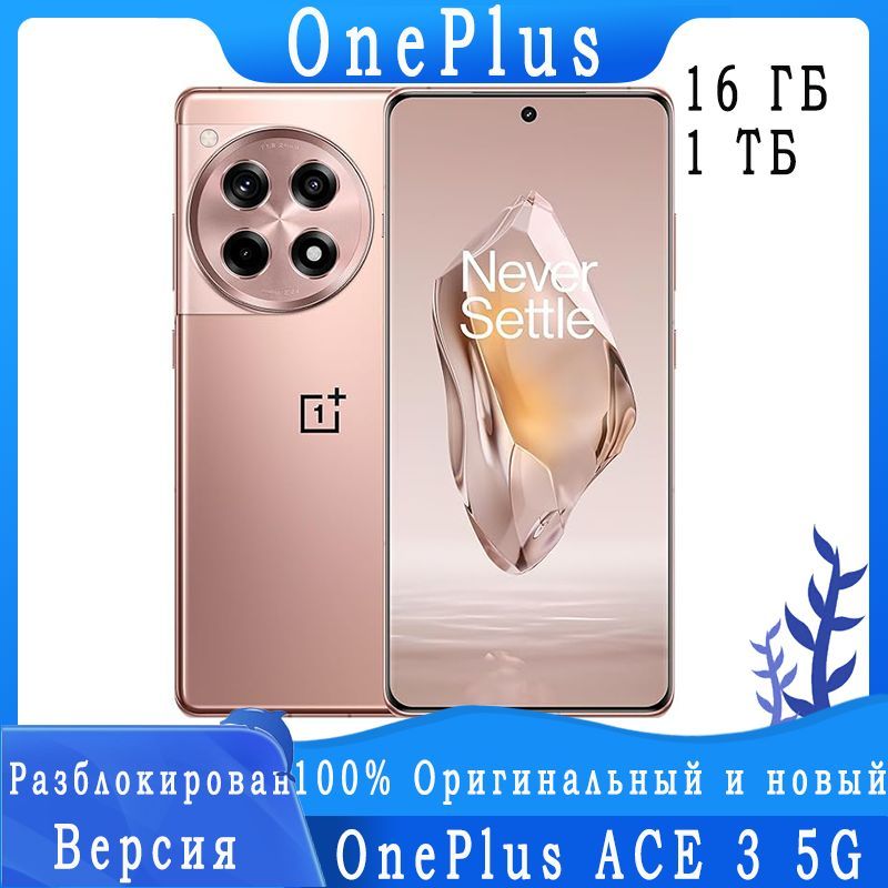 OnePlusСмартфонOnePlusAce3100WГуглигрыAndroid14РусскийCN16/1ТБ,золотой