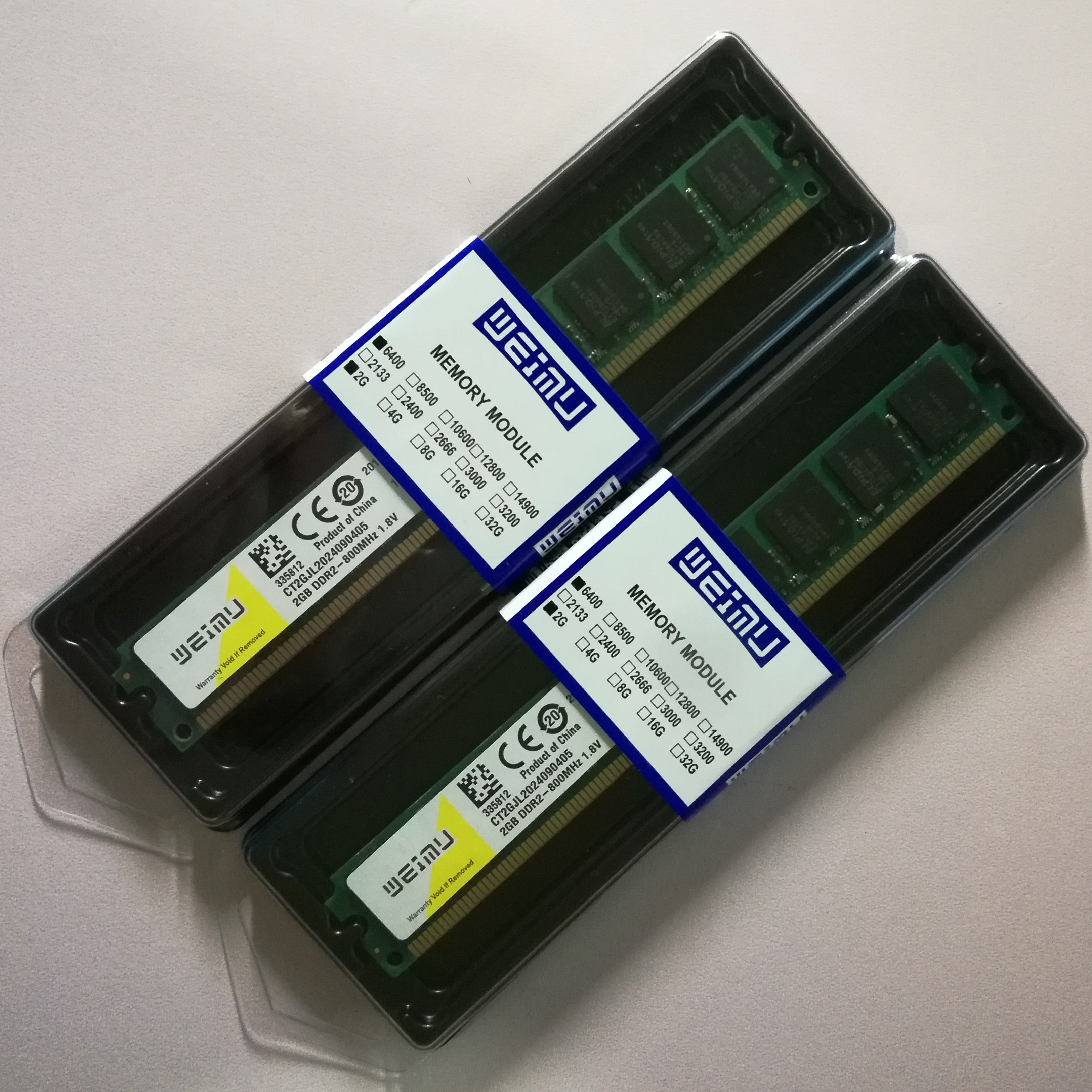 WEIMUОперативнаяпамятьDIMMDDR2800Mhz2x2ГБ(PC2-6400*2)