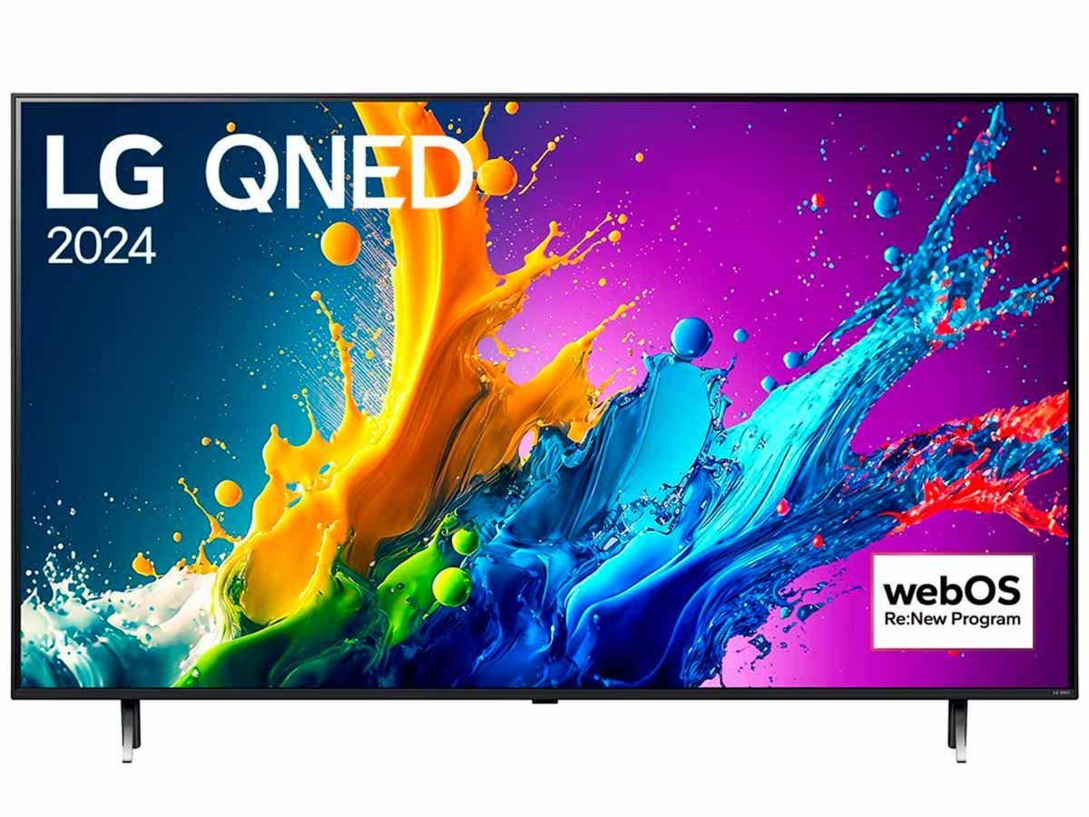 LGТелевизор43QNED80T6A.ARUB43"4KUHD,черный