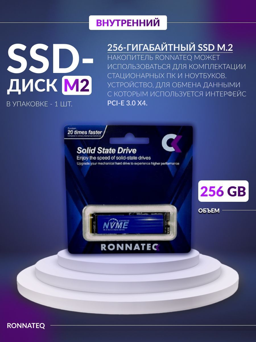 Ronnateq 256 ГБ Внутренний SSD-диск SSD M2 256 (RQ2M2)