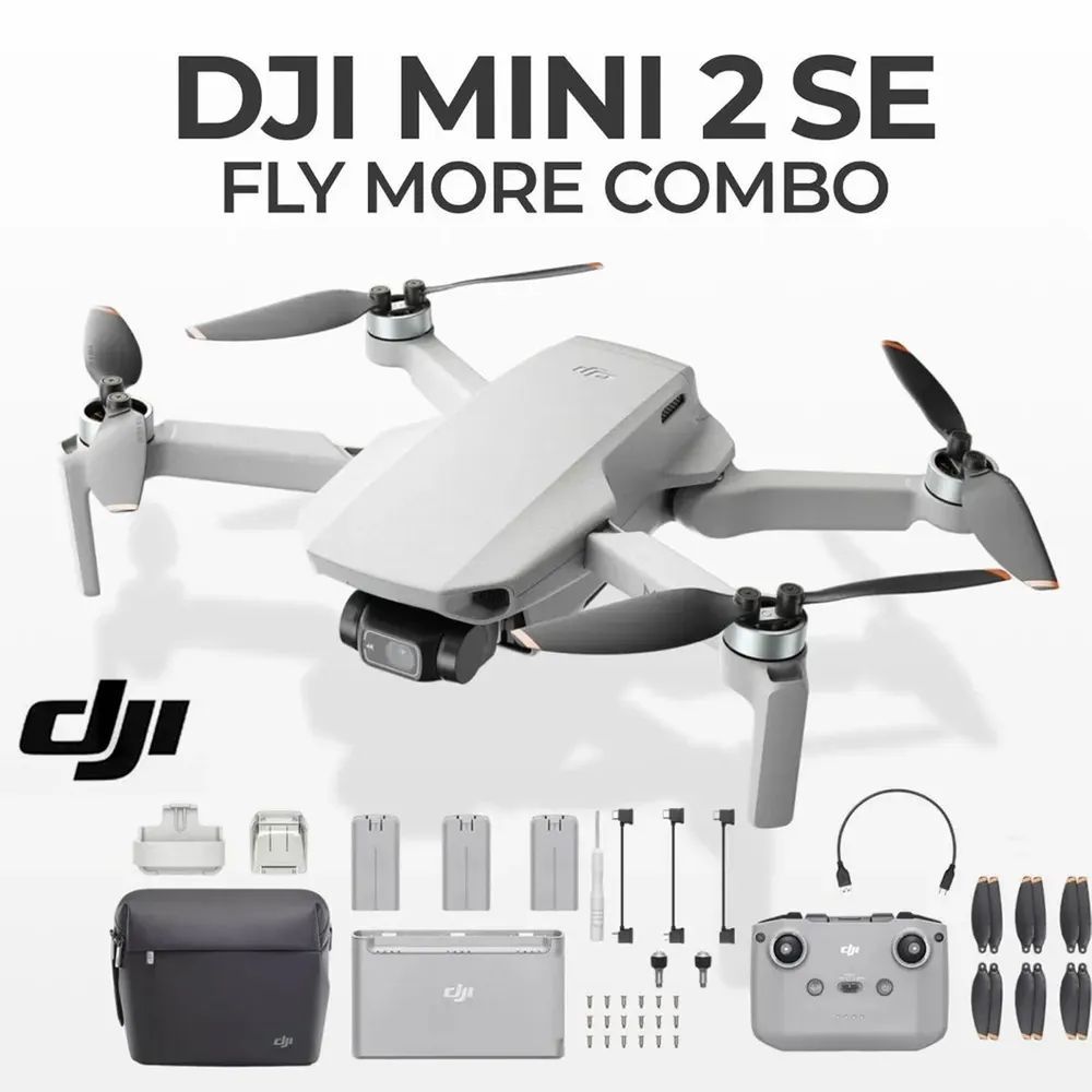 Дрон Квадрокоптер дрон DJI Mini 2 SE Fly More Combo