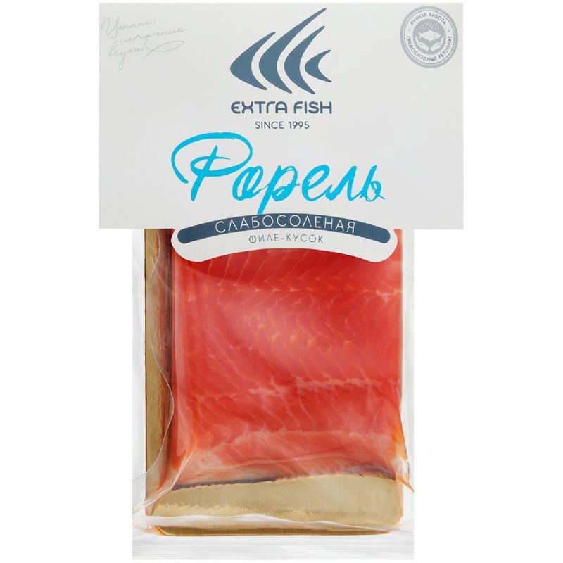 Форель радужная Extra Fish филе-кусок с кожей слабосолёная, 200г