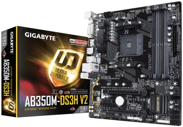 Gigabyte Материнская плата GA-AB350M-DS3H V2 (rev. 1.1)