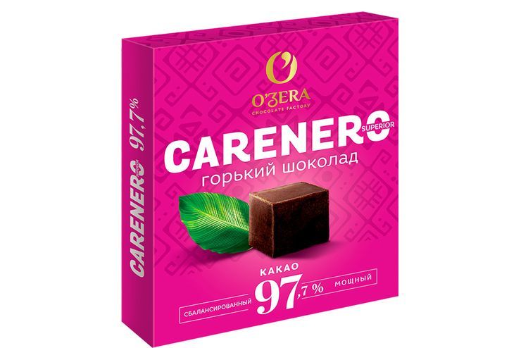 O'Zera, шоколад Carenero Superior, содержание какао 97,7%, 90 г