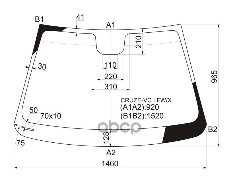 XYG Стекло лобовое Chevrolet Cruze 09-15 / Daewoo Lacetti 08-11