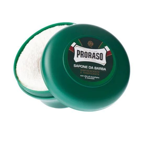 PRORASO Мыло для бритья освежающее с маслом эвкалипта и ментолом муж., 150 мл