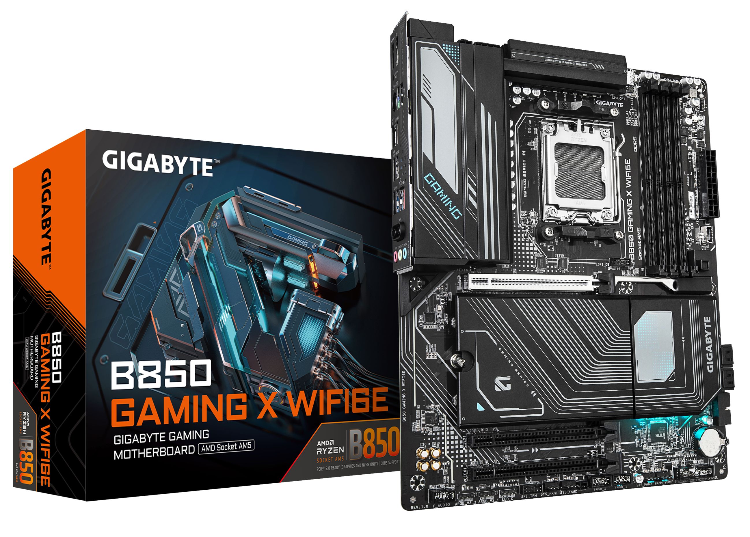 Материнская плата Gigabyte B850 GAMING X WIFI6E SocketAM5 AMD B850 4xDDR5 ATX AC97 8ch(7.1) 2.5Gg RAID+HDMI