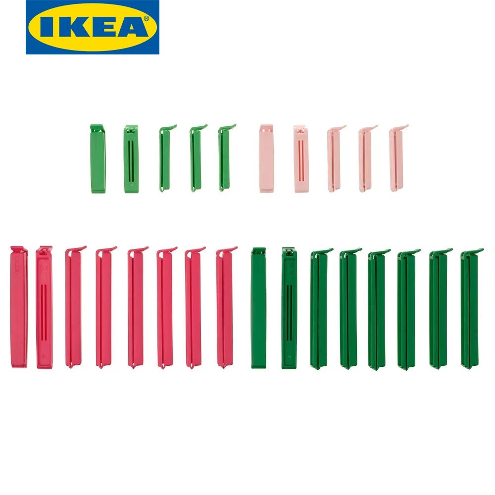 IKEABEVARAзажимыдляпакетов,26шт.,разныецвета