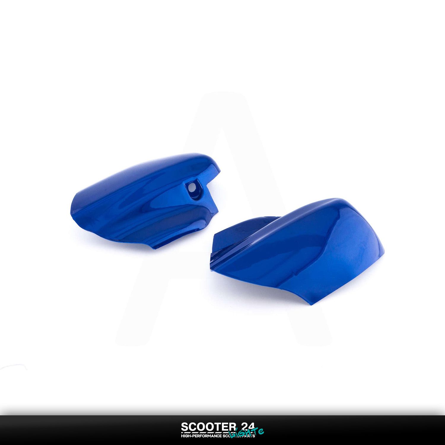 Пластик на мопед Active / Wave (Вейв / Актив) 139FMB накладки на перья (синие) "KOMATCU" крышки бордачка пара боковой