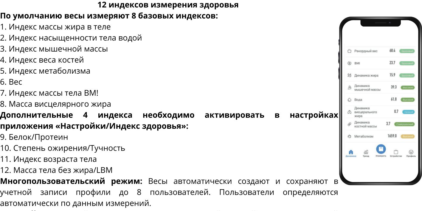 весы напольные электронные, умные(图7)