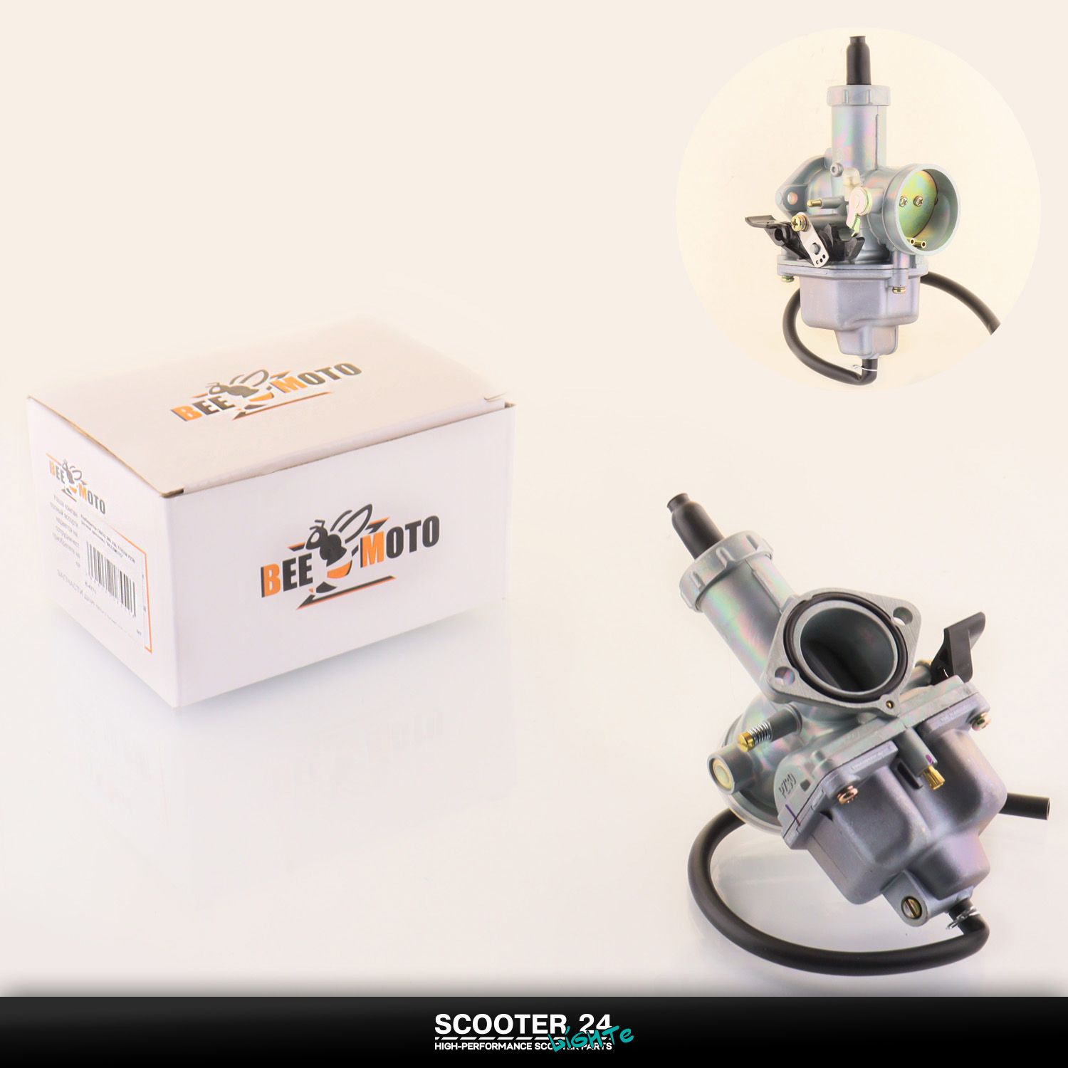 Карбюратор на мотоцикл 200-250 кубов PZ30 / эндуро Ирбис ТТР 250 (ручной дроссель)