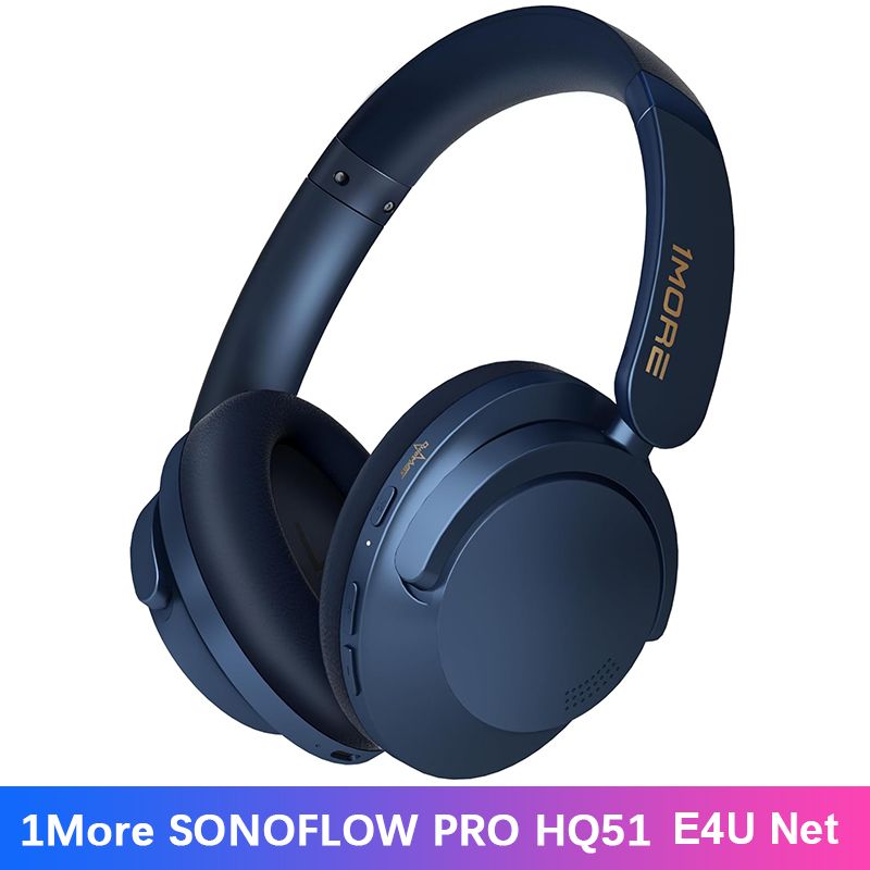 1MOREНаушникибеспроводные1MoreSonoFlowHQ51,Bluetooth,черный,темно-синий