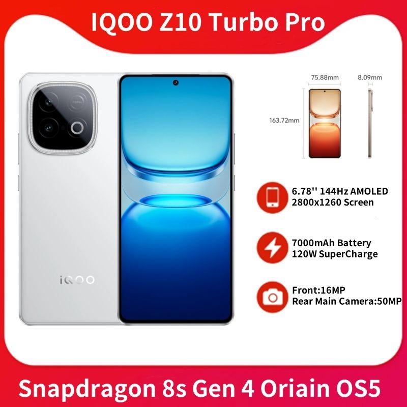 vivoСмартфонIQOOZ10TurboProCN12/256ГБ,белый