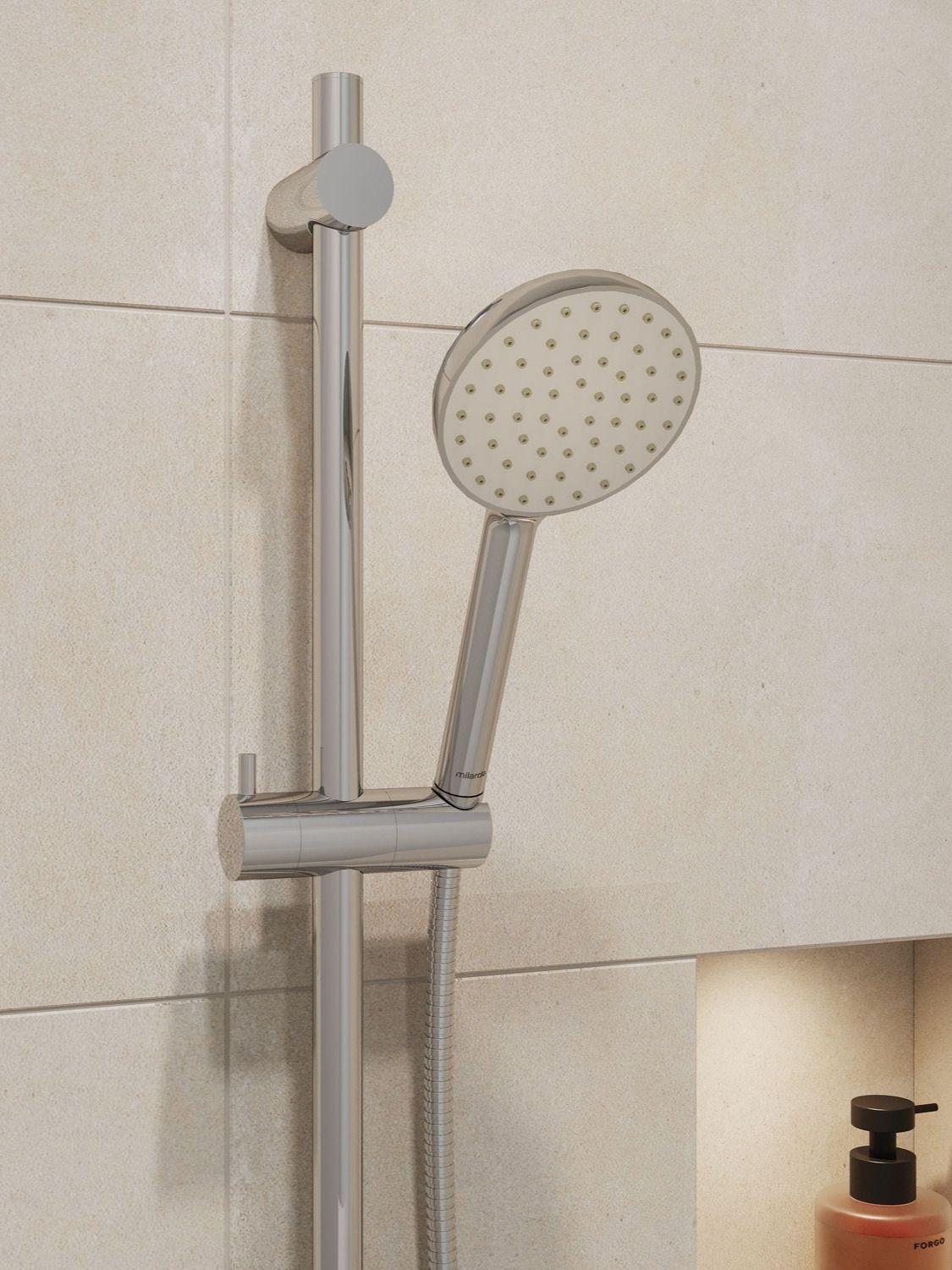 Фото товара на маркетплейсе ozon Лейка для душа, 1 режим, хром, Milardo, Essential, ESS1F11M18