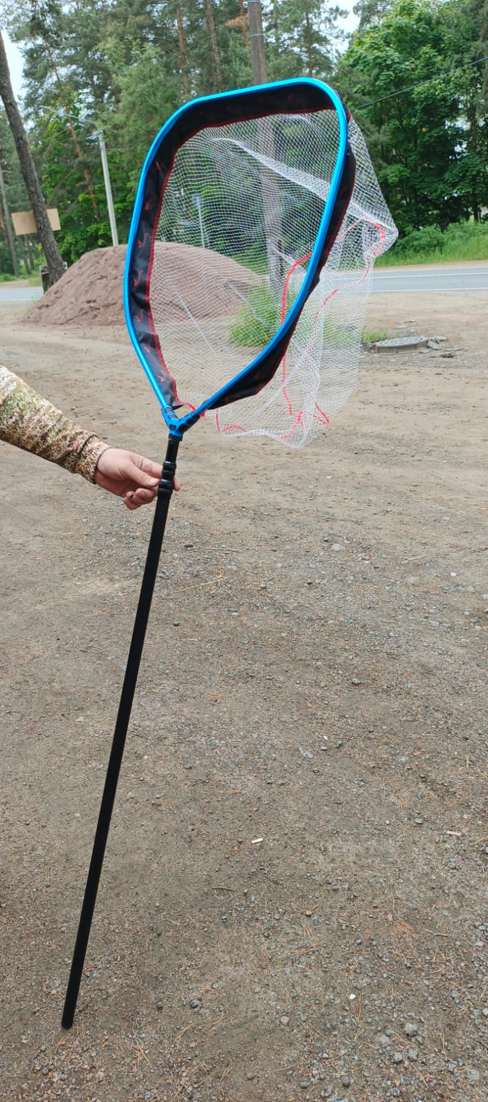 Подсачек, синий, квадро-овал, длина 3м