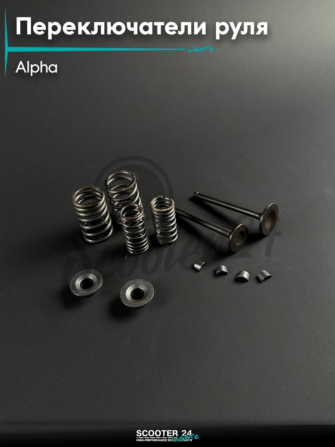 Клапаны ГРМ d 20 / 23, h 65.2 на мопед и мотоцикл DELTA / Дельта, комплект