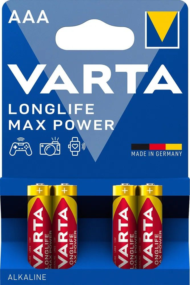 Varta Батарейка AAA, Щелочной тип, 1,5 В, 4 шт #1