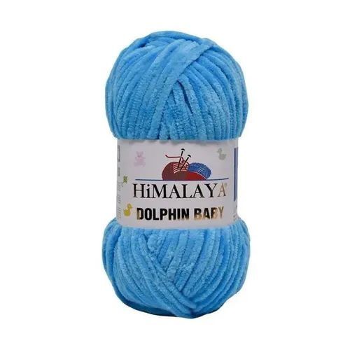 Пряжа HIMALAYA DOLPHIN BABY / Гималая Долфин Бэби, 120м/100 гр, 1 моток, ярко-голубой 80326  #1