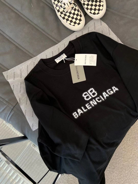 Футболка Balenciaga, размер 50, 52, цвет черный, 0.94 - купить по ...