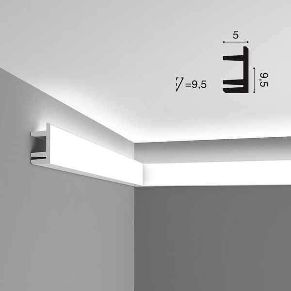 Карниз потолочный плинтус для скрытого освещения