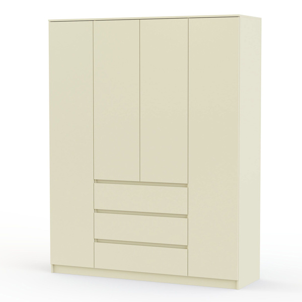 Шкаф распашной BestMebel Шкаф Мальм 4 с ящиками от 29-06, 170x55x220 см ...