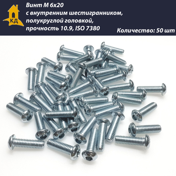 Винт М 6*1*55 цилиндр. шлиц. крышки ТНВД Камаз (БелЗАН)(уп. 20 шт)