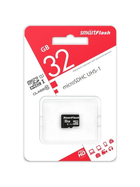 Карта памяти SmartFlash High Speed 32 ГБ Class 10 / microSDXC, микро ...