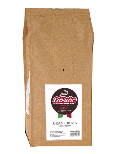 Кофе в зернах Carraro Gran Crema, 1 кг - купить с доставкой по выгодным ...
