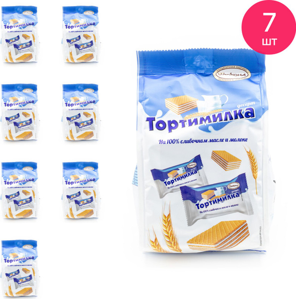 Конфеты вафельные Акконд Тортимилка десерт 250г (комплект из 7 шт ...