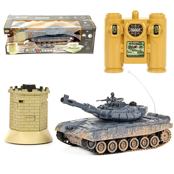 Игрушка танк на радиоуправлении со светом и звуком, Veld Co / Игровой ...