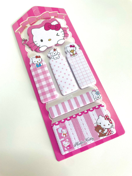 Стикеры - закладки с липким слоем для заметок аниме Hello Kitty 6х16х0 ...