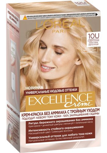 L'Oreal Paris Крем-краска для волос Excellence Creme, 10U Очень-очень ...